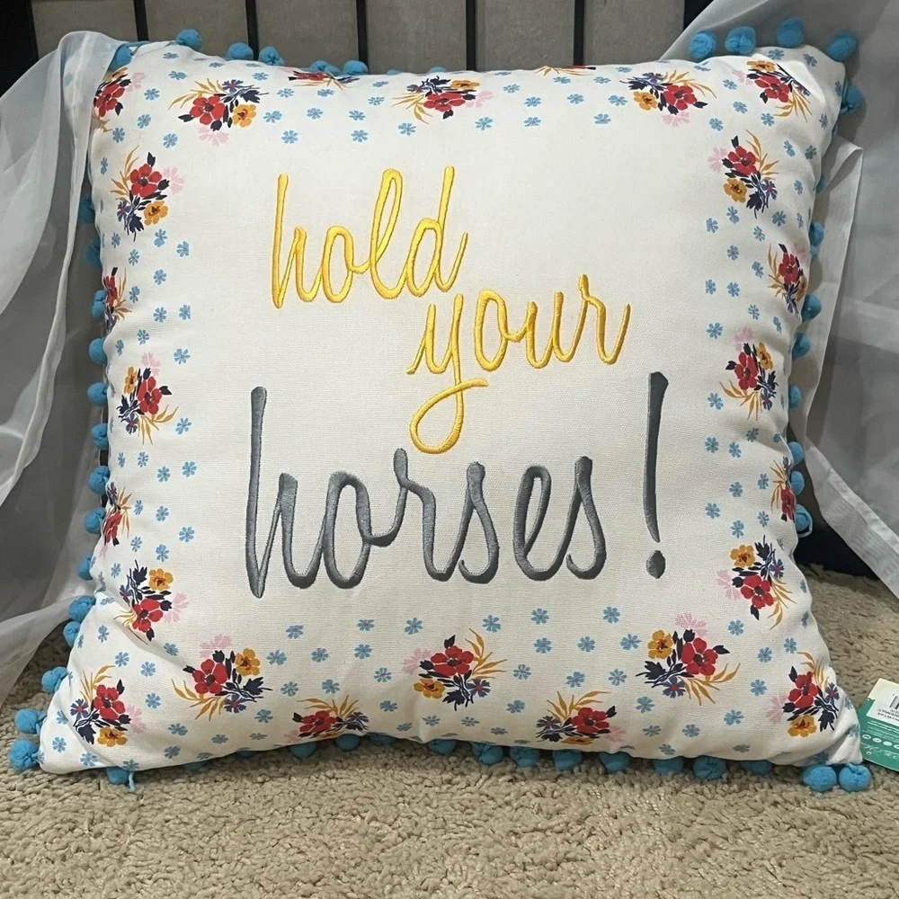 The Pioneer Woman Vibrant Decorative Pillow 18 in x 18 in - Picture 1 of 9
